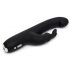 Happyrabbit G-Spot Slim - wasserdichter Vibrator mit Klitorisarm (schwarz)