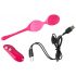 Palline dell'amore SMILE - Uovo vibrante ricaricabile da 82g con telecomando (rosa)