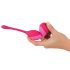 Palline dell'amore SMILE - Uovo vibrante ricaricabile da 82g con telecomando (rosa)