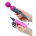 PalmPower Wand Massager - met powerbank (roze-grijs)