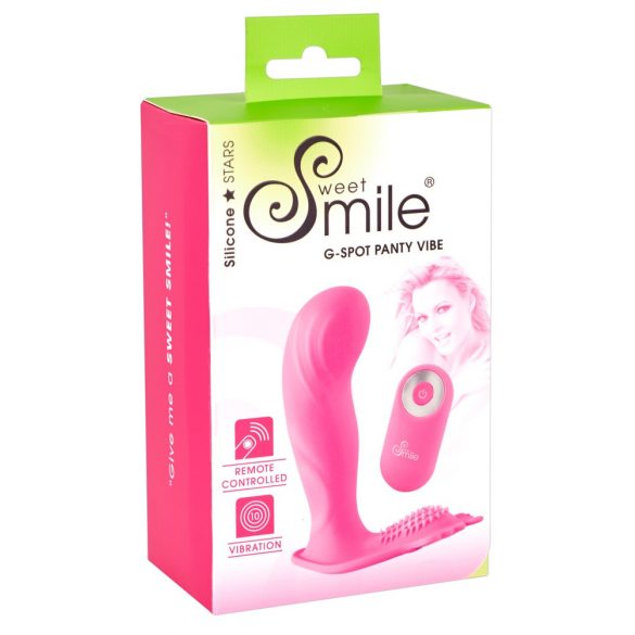 SMILE G-Spot Panty - презареждащ се, радиоуправляем прикрепящ се вибратор (розов)