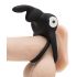 Happyrabbit Cock - anneau pénien et testiculaire étanche et rechargeable (noir)