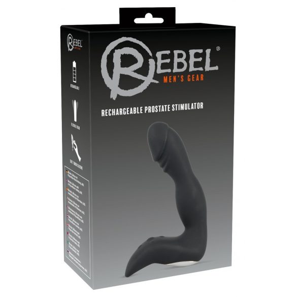 Rebel - oplaadbare prostaat vibrator (zwart)