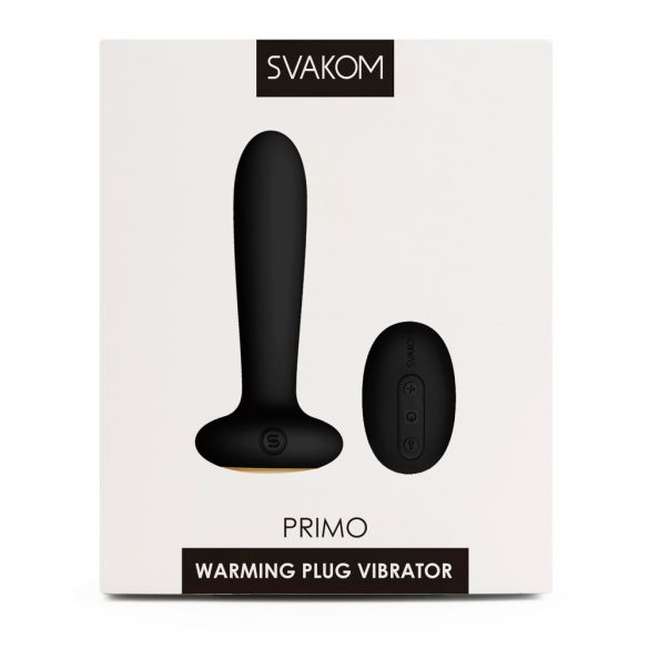 Svakom Primo - Rechargeable, Waterproof, Warming Anal Vibrator (Black)