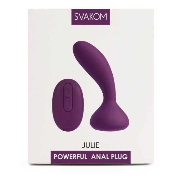 Svakom Julie – nabíjací vibrátor na prostatu s diaľkovým ovládačom (fialový)