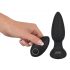 Black Velvets Vibrating Plug - nabíjací análny kolík na diaľkové ovládanie (čierny)