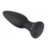 Black Velvets Vibrating Plug - nabíjací análny kolík na diaľkové ovládanie (čierny)