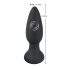 Black Velvets Vibrating Plug - nabíjací análny kolík na diaľkové ovládanie (čierny)