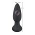 Black Velvet - vibromasseur anal rechargeable et télécommandé (noir)