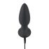 Black Velvets Vibrating Plug - nabíjací análny kolík na diaľkové ovládanie (čierny)