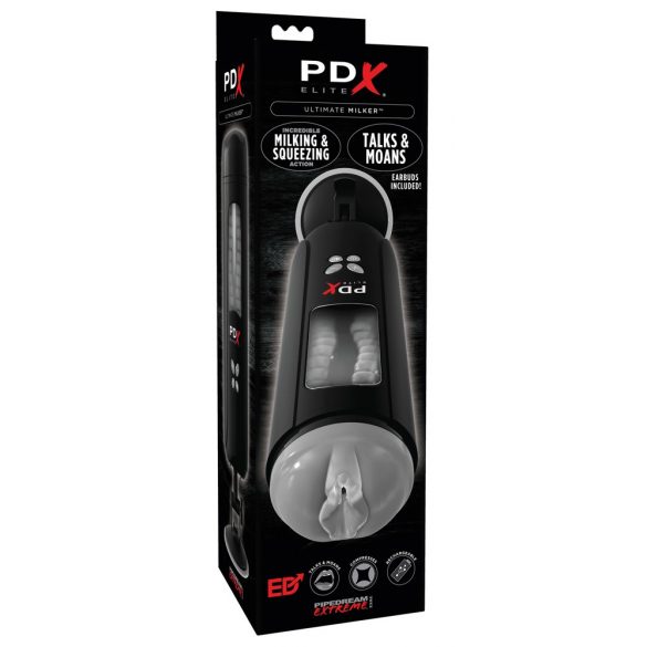 PDX Ultimate Milker - Rechargeable, Penis Milking Pussy Masturbator (Black)