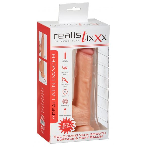 Realistixxx Latin Dancer - uppladdningsbar roterande vibrator (natur)