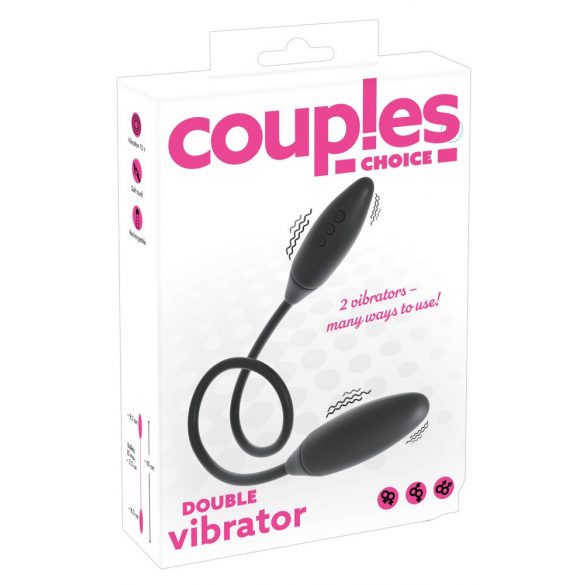 Couples Choice - Rechargeable Dual Vibrator (Black)