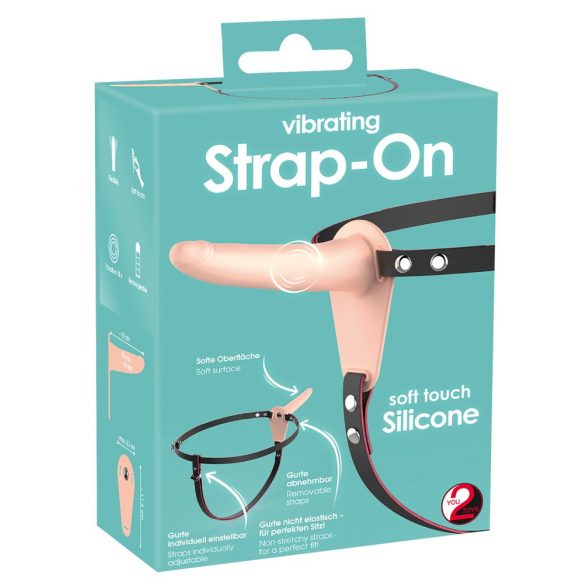 You2Toys - Strap-On oplaadbare vibrator (natuurlijk)