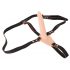 You2Toys - Strap-On - akulaetav, rihmaga kinnitatav vibraator (naturaalne)