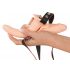 You2Toys - Strap-On - Vibrator dublu cu acumulator (natural)