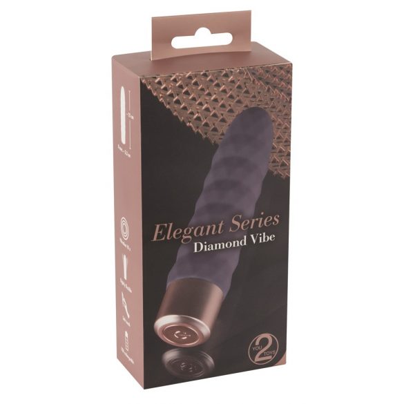 You2Toys Diamant Élégant - vibromasseur rechargeable (violet foncé)