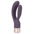 Vibratore Elegante Doppio di You2Toys - Ricaricabile con Stimolatore Clitorideo (color viola scuro)