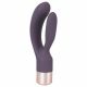 Elegant Double Battery-Powered Vibrator with Clitoral Arm (Dark Purple)