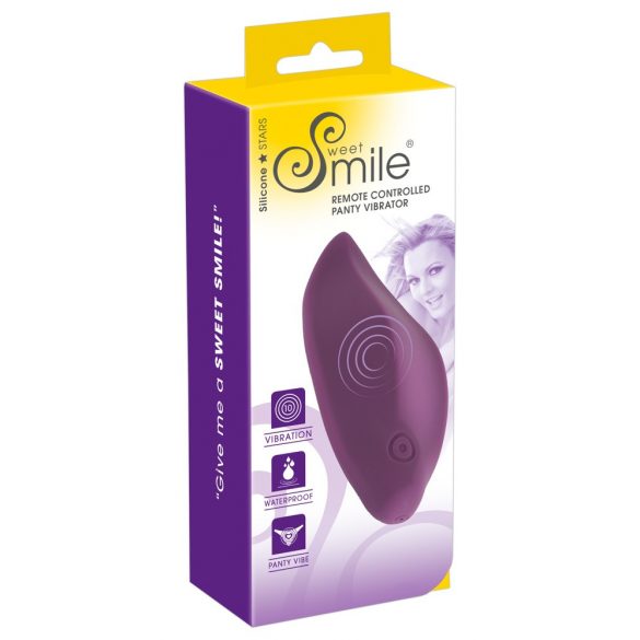 SMILE Panty - zasilany bateryjnie, sterowany radiowo, wodoodporny wibrator łechtaczkowy (fioletowy)