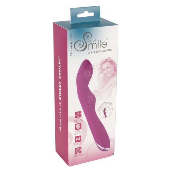 SMILE - flexibel A- och G-punkt vibrator (rosa)