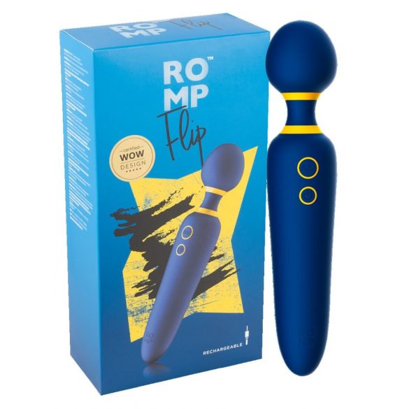 ROMP Flip Wand - vodoodporen masažni vibrator za polnjenje (modra)