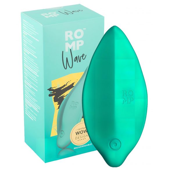 ROMP Wave - vibromasseur clitoridien étanche, rechargeable (vert)