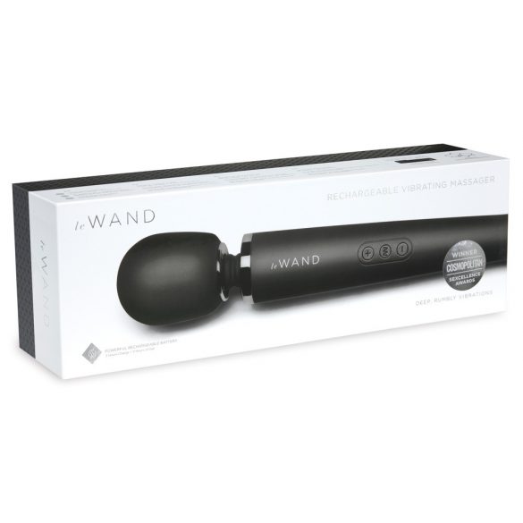 Le Wand Petite - vibrator de masaj exclusiv, cu acumulator (negru)