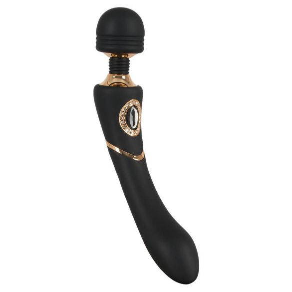 Cleopatra Wand Massager - vodotesný, nabíjací masážny vibrátor (čierny)