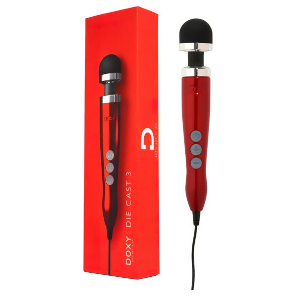 Doxy Die Cast 3 Wand - Electric Massage Vibrator (Red)