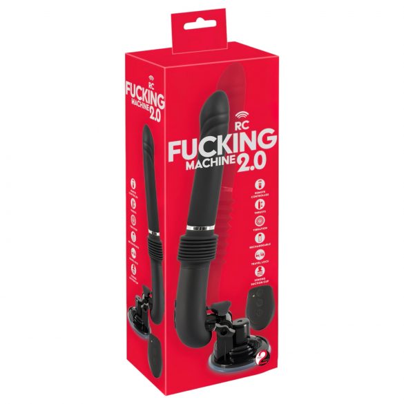 You2Toys RC Fucking Machine 2.0 - Rechargeable Thrusting Vibrator (Black)