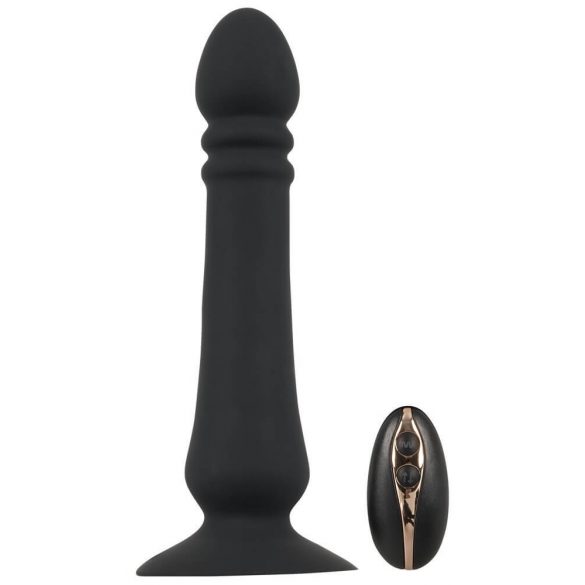 Black Velvet - Rechargeable, Thrusting Anal Vibrator (Black)