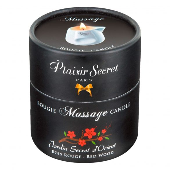 Plaisirs Secrets Red Wood - masāžas svece (80ml)