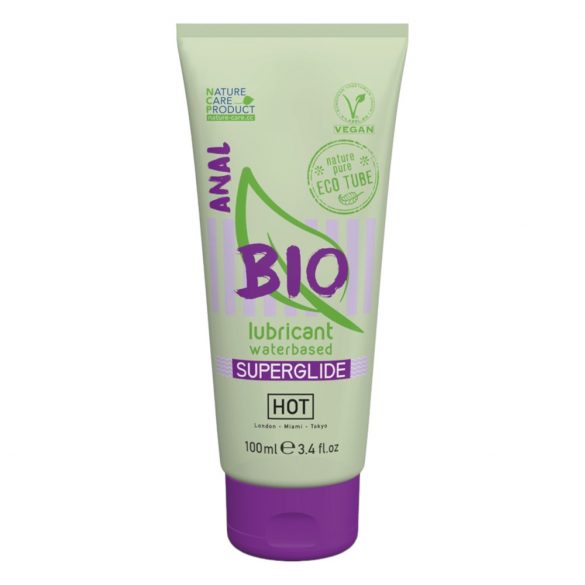 HOT BIO Superglide Anal - vegānisks ūdens bāzes anālais lubrikants (100ml)