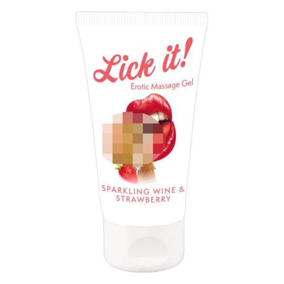 Lick it! - Jadalny lubrykant 2 w 1 - Szampańska truskawka (50 ml)