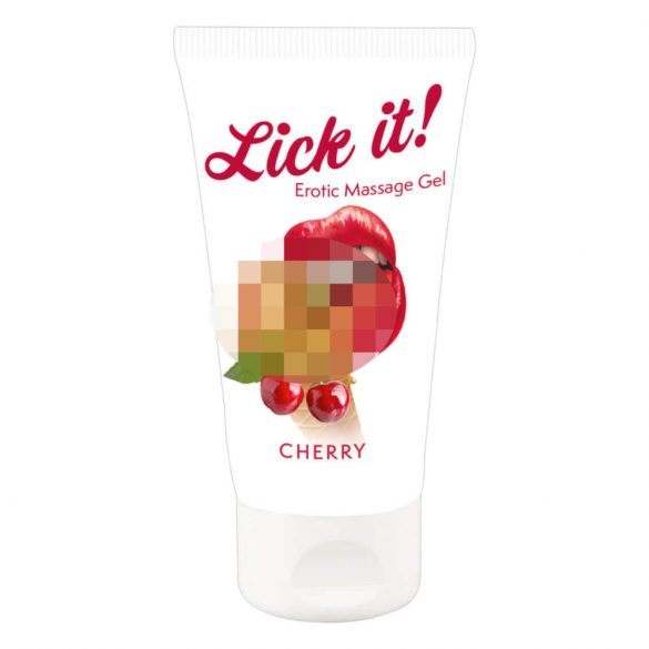 Lick it! - Lubrifiant comestibil 2 în 1 cu aromă de cireșe (50ml)