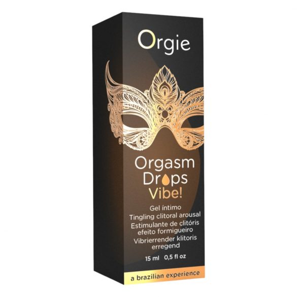 Orgie Orgasm Drops Vibe - naistele kihelust tekitav intiimgeel (15ml)