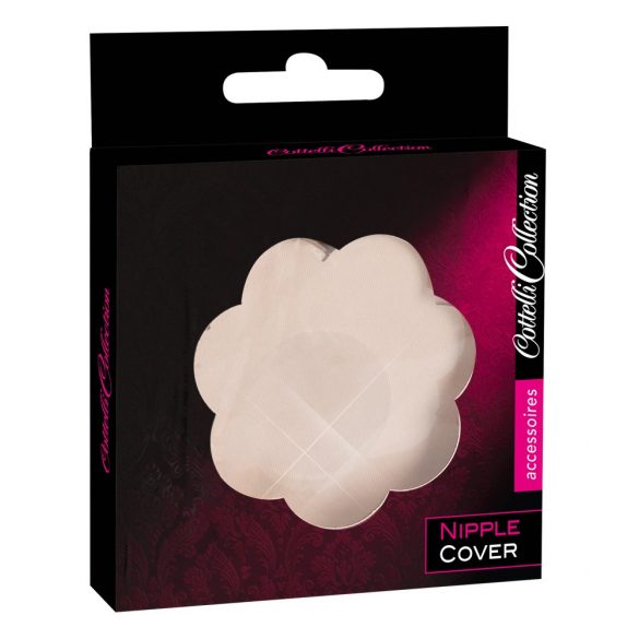 Cottelli Nipple Cover - náplasť na bradavky v tvare kvietku (telová farba) - 12ks