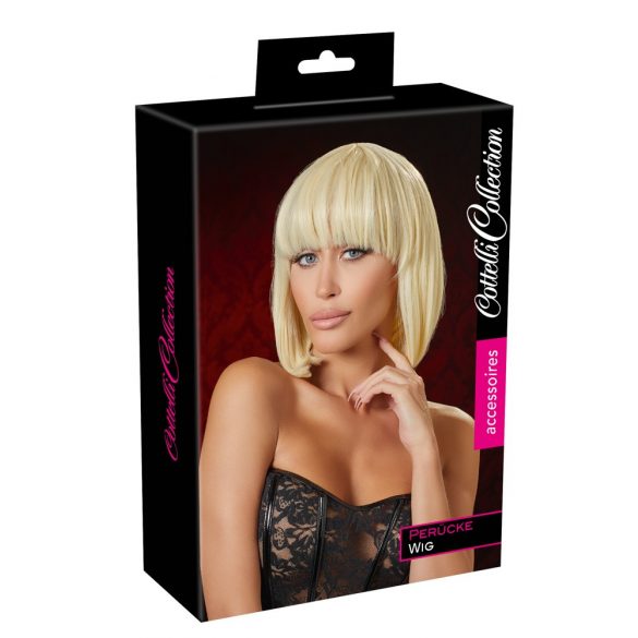 Cottelli - middenlange blonde bobpruik met pony