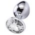 Sunfo - Metal Anal Plug with Gemstone (Silver-White)