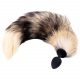 Sunfo - Silicone Anal Plug with Fox Tail (Black-Red)