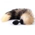 Sunfo - Silicone Anal Plug with Fox Tail (Black-Red)