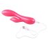 Vibratore Flessibile e Impermeabile con Stimolatore Clitorideo "Jessica Smart" (Rosa Metallizzato)