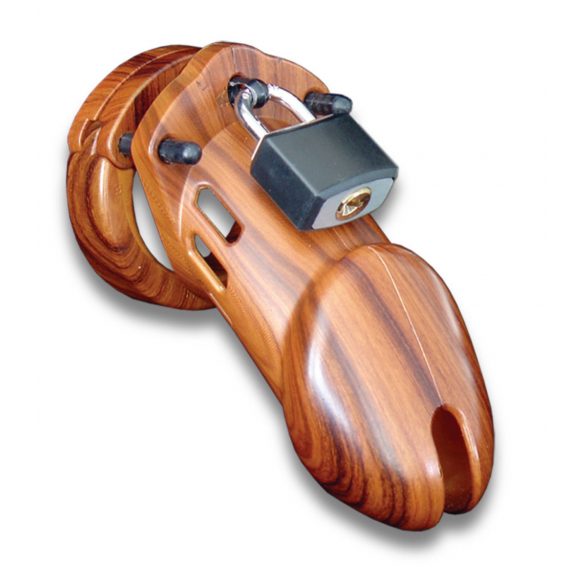 CB-6000 - Luxury Wooden Chastity Device with Lock