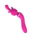 Lonely - 2-in-1 Interchangeable Head Massager and G-Spot Vibrator (Pink)