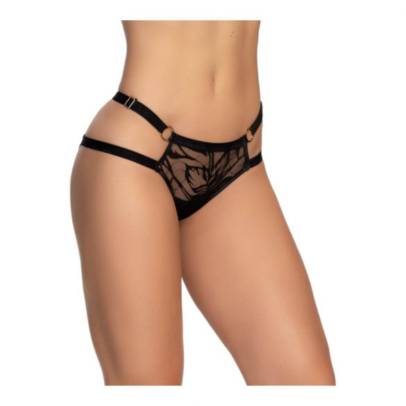 Patterned Chain Thong (Black)