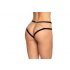 Patterned Chain Thong (Black)  - M/L