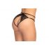 Patterned Strappy Open Panties (Black)