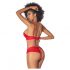 Mapalé - Bra and Open Panties (Red)  - L/XL