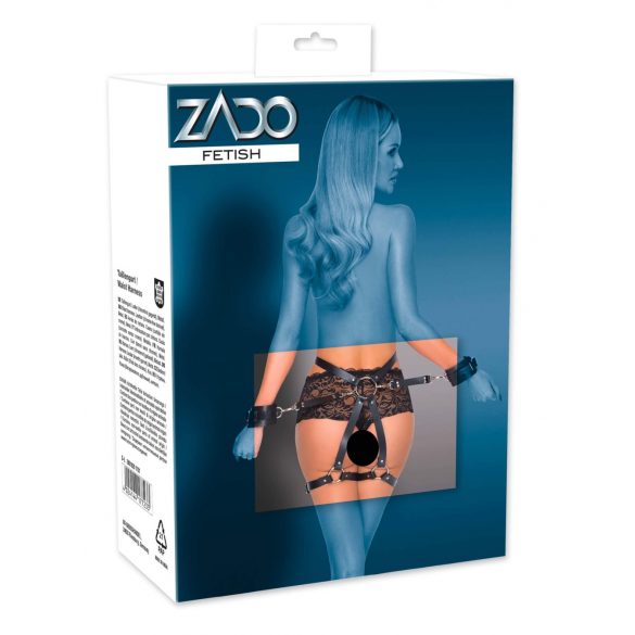 ZADO - leren verstelbare bondageset (zwart)